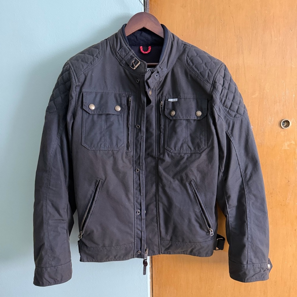 Iron & Resin Scrambler Jacket- Dark Olive Moto Jacket